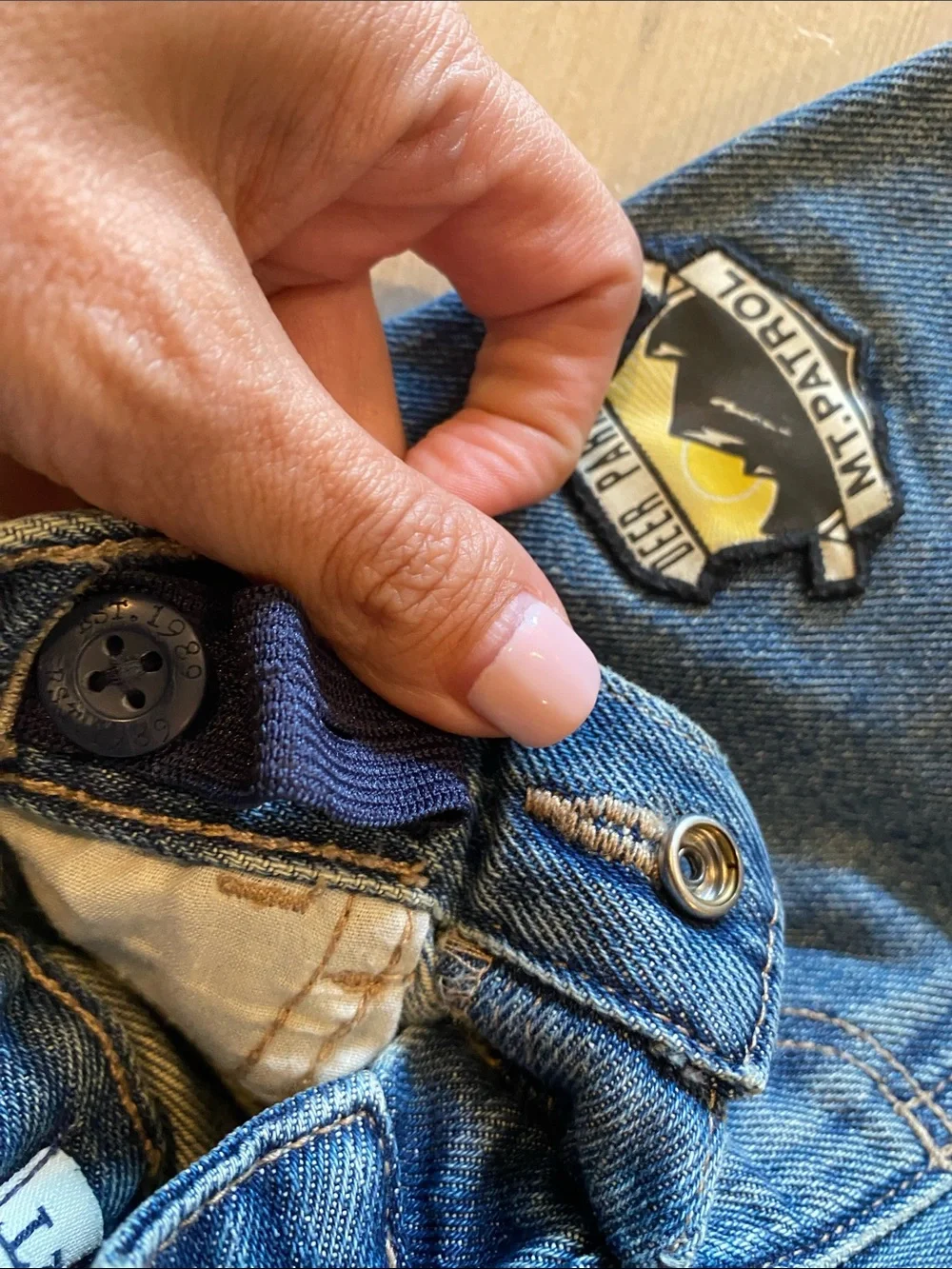 The Children's Place Blue Denim Jeans with Ranger & Bear Patches